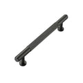 Striped Cabinet Pull Handle, 128 mm Hole Spacing - Black