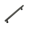 Striped Cabinet Pull Handle, 160 mm Hole Spacing - Black