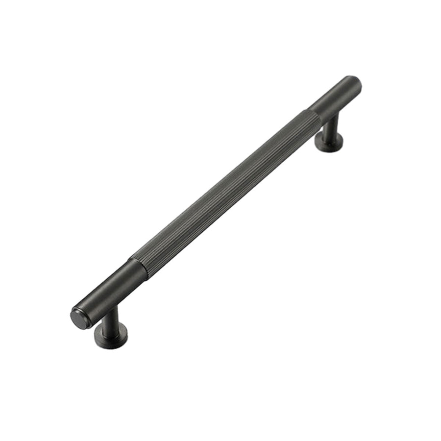 Striped Cabinet Pull Handle, 160 mm Hole Spacing - Black