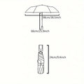 Striped Folding Umbrella for Sun and Rain with Black Rubber UV Coating - view 3