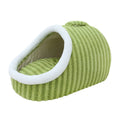 Striped Pet Bed Warm Soft Cat Dog Cave Nest Thickened Cozy Indoor Sleeping - Medium (55 x 40 x 30 cm)