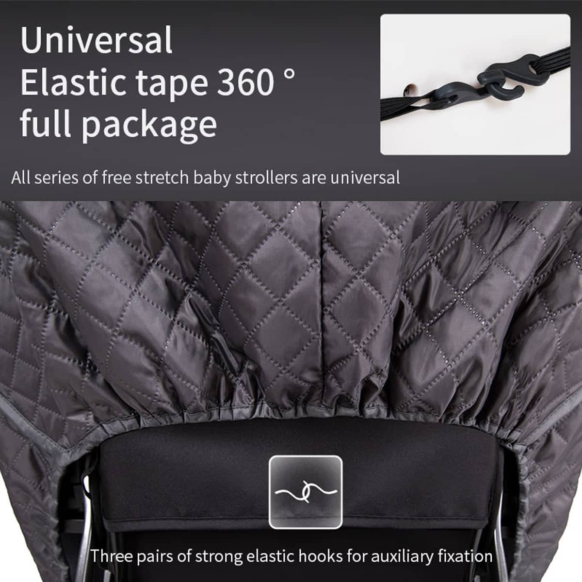 Stroller Cover Rainproof Breathable All Season Pram Protector with Mesh Vents - view 5