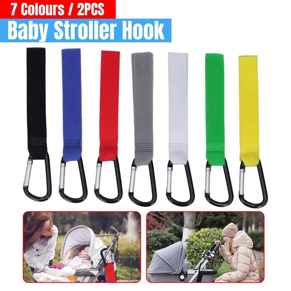 Stroller Hooks with Hook-And-Loop Straps - Blue, Pack of 2 - view 2