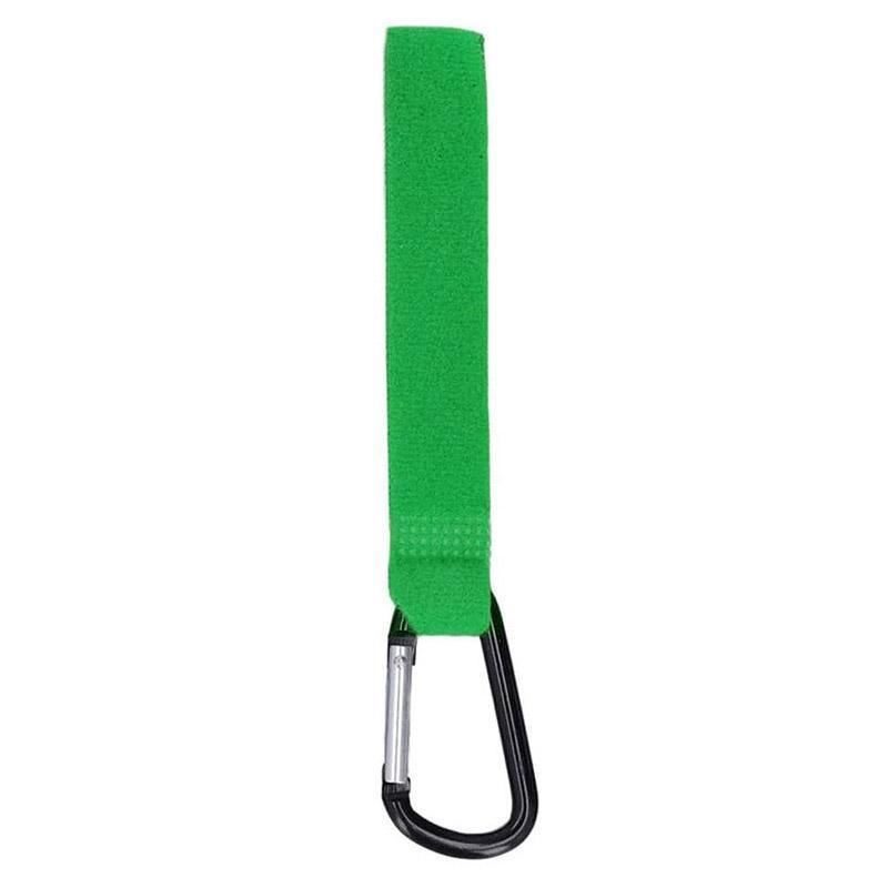 Stroller Hooks with Hook-And-Loop Straps - Green, Pack of 2