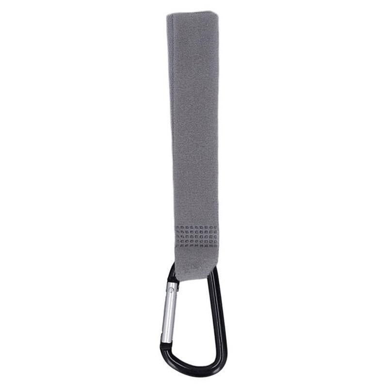 Stroller Hooks with Hook-And-Loop Straps - Grey, Pack of 2