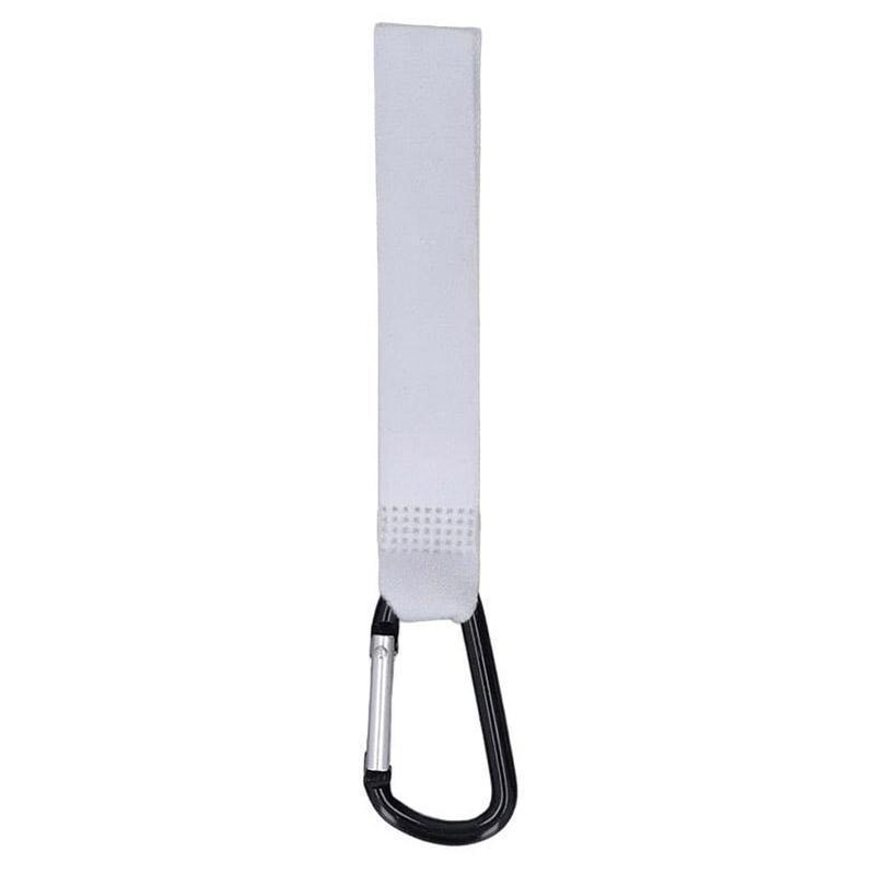 Stroller Hooks with Hook-And-Loop Straps - White, Pack of 2
