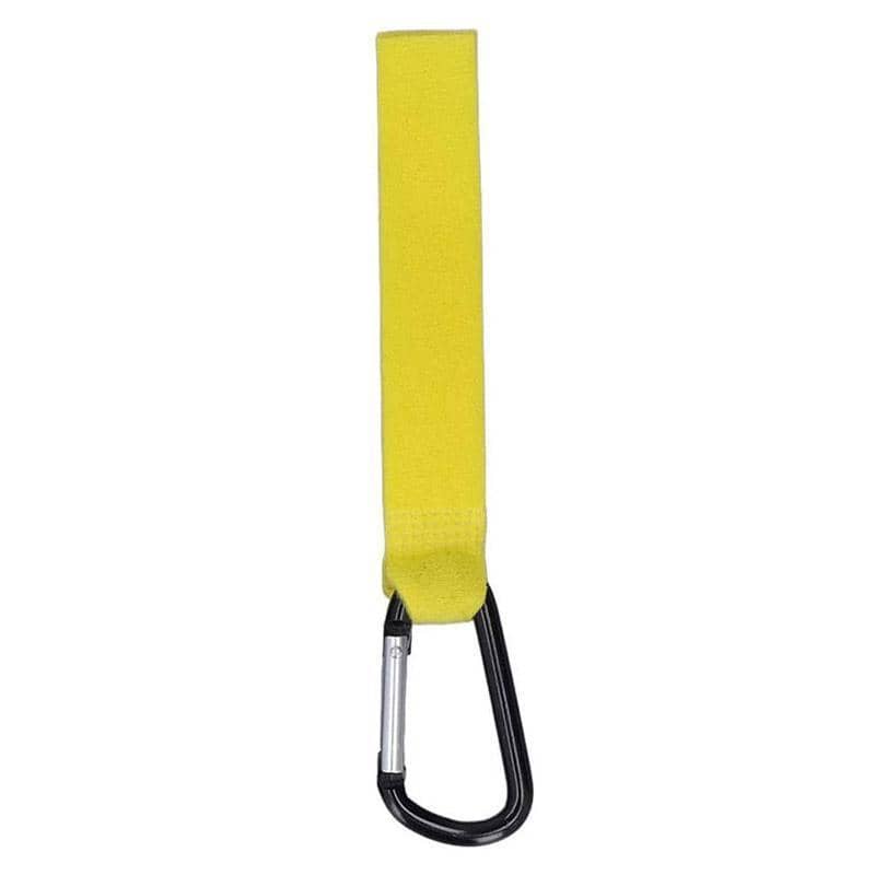 Stroller Hooks with Hook-And-Loop Straps - Yellow, Pack of 2