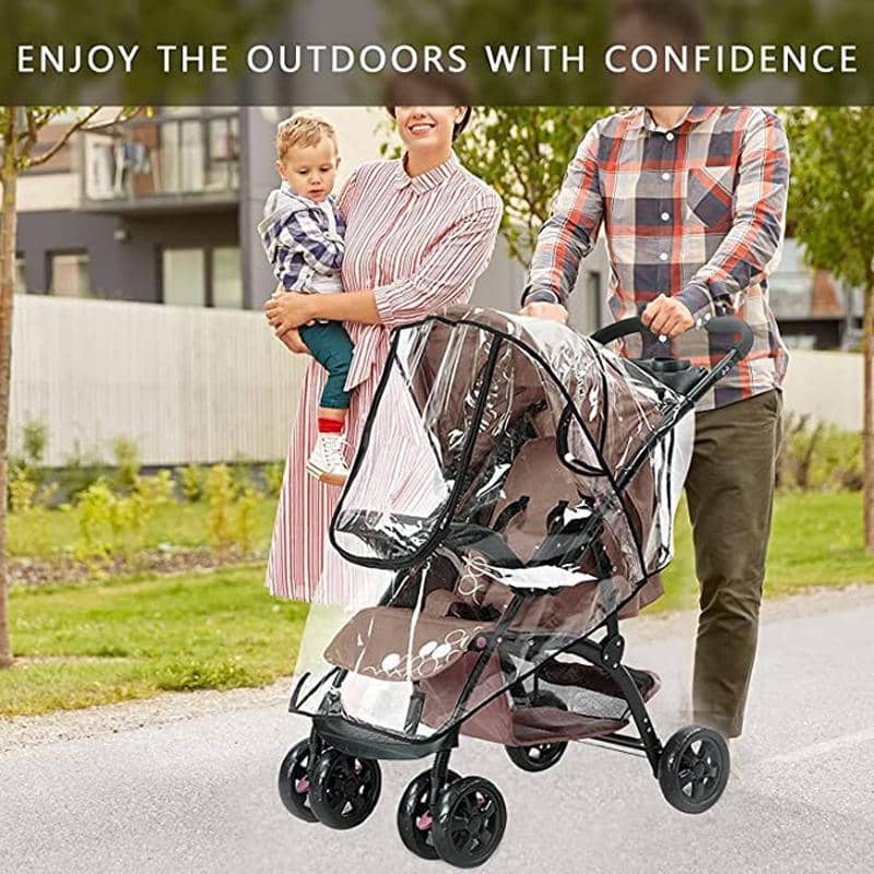Stroller Rain Cover in Clear PVC, 55 x 80 cm - view 5