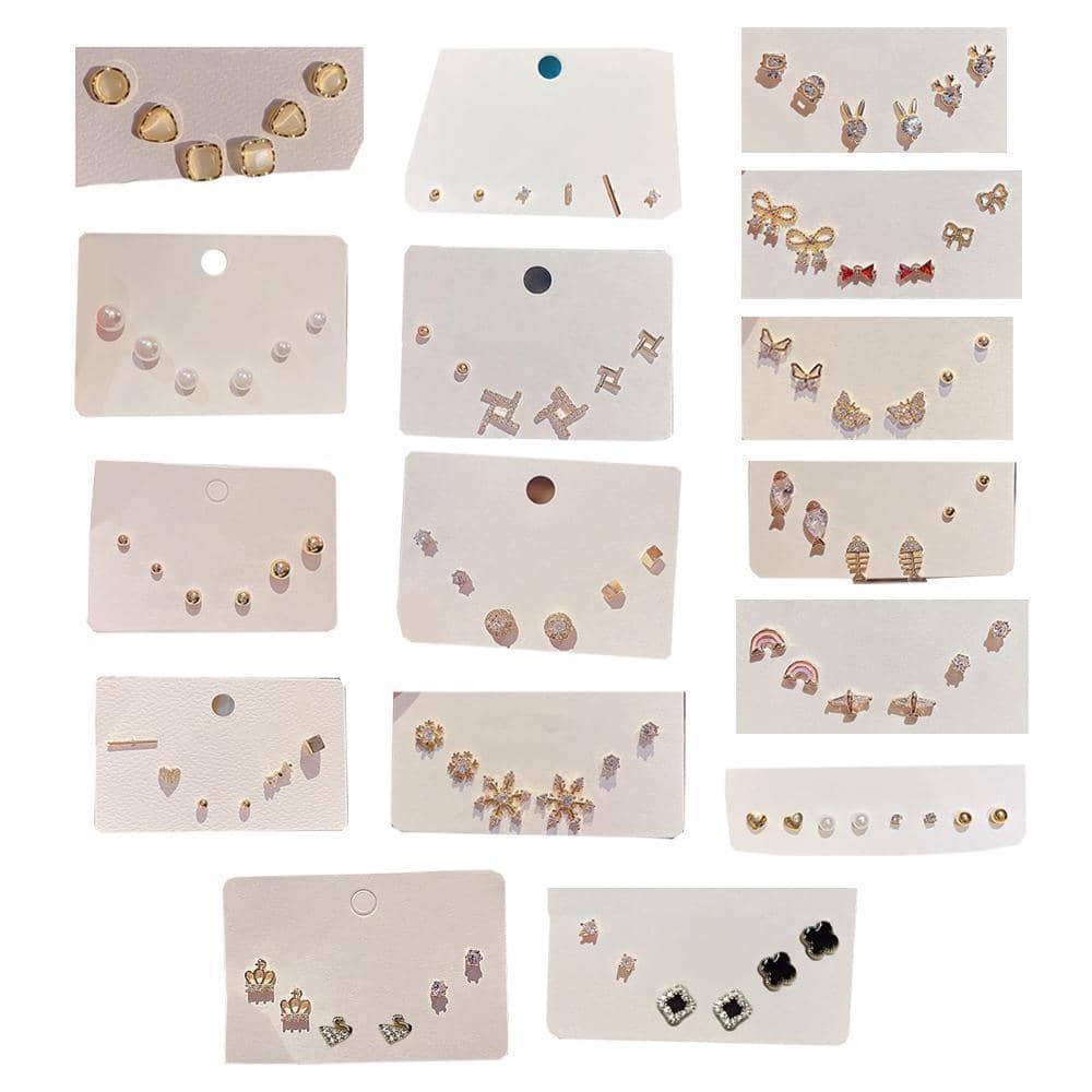 Stud Earring Set - Gold-Tone Ball Studs (Design 3) - view 3