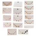 Stud Earring Set - Gold-Tone Milky Stone Studs (Design 14) - view 3
