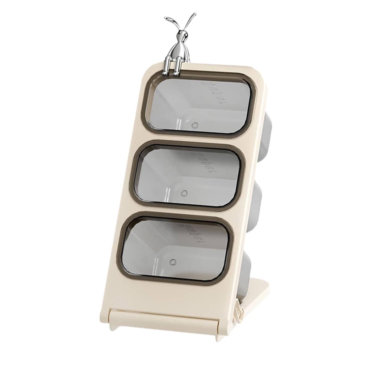 Student Desktop Organiser 3 Tier Pen and Stationery Storage, Beige - view 2