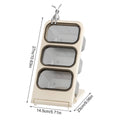 Student Desktop Organiser 3 Tier Pen and Stationery Storage, Beige - view 3
