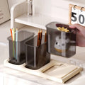 Student Desktop Organiser 3 Tier Pen and Stationery Storage, Beige - view 4