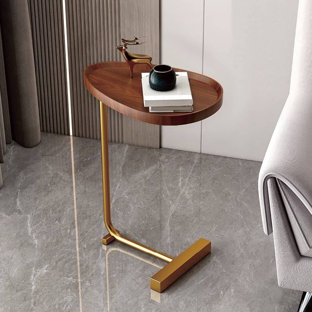 Sturdy Coffee Side Table for Living Room, Bedroom and Sofa - Black - view 5