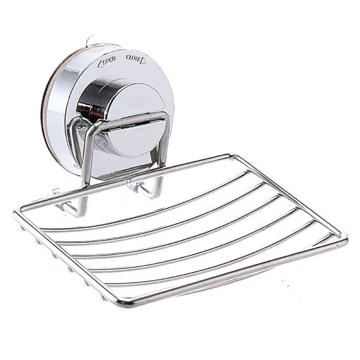 Suction Cup Soap Holder Dish, Stainless Steel - Single Layer