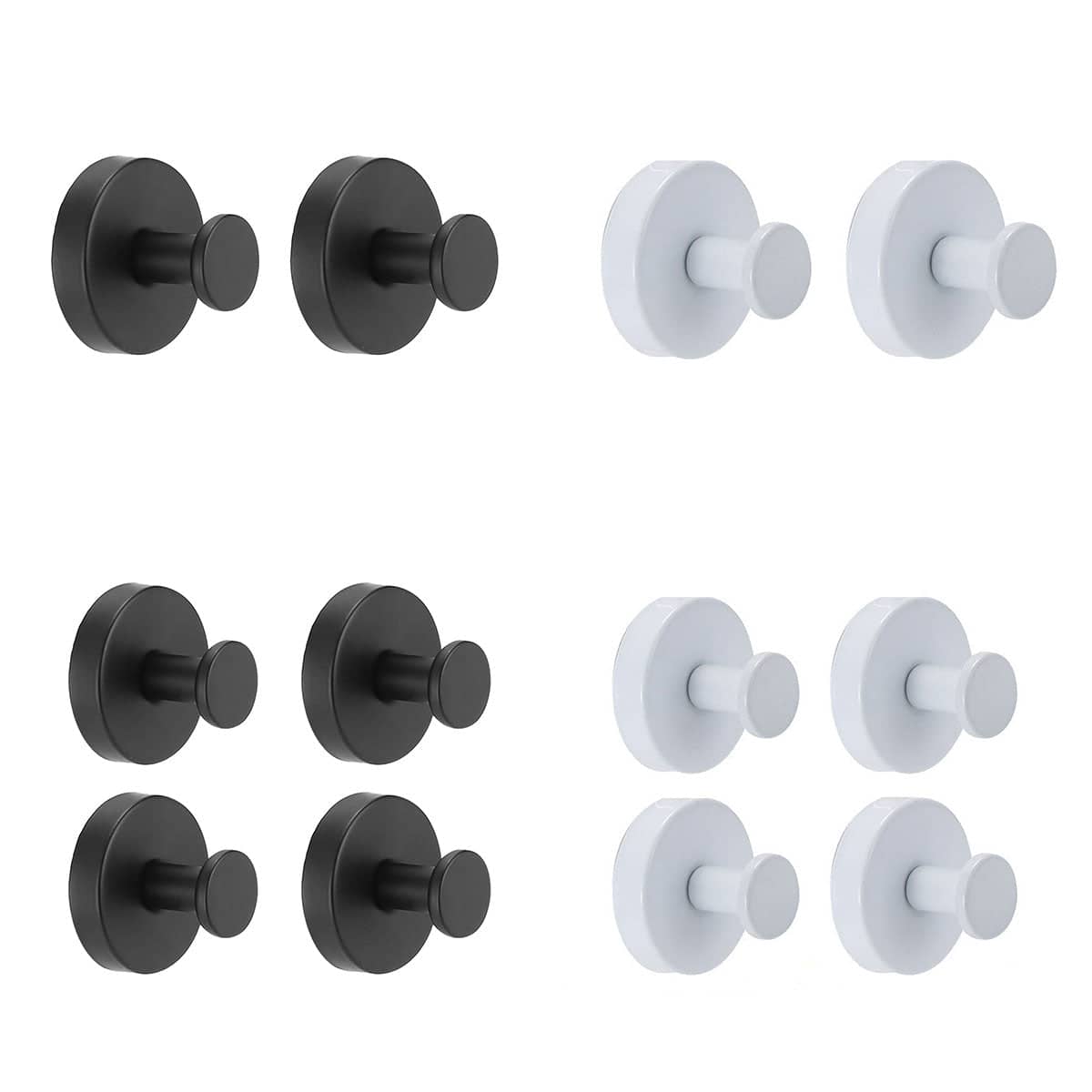 Suction Cup Wall Hooks for Bathroom, No Drill - White, Pack of 4 - view 3