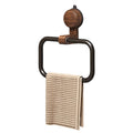 Suction Cup Wall Mounted Bathroom Towel Rack - Black