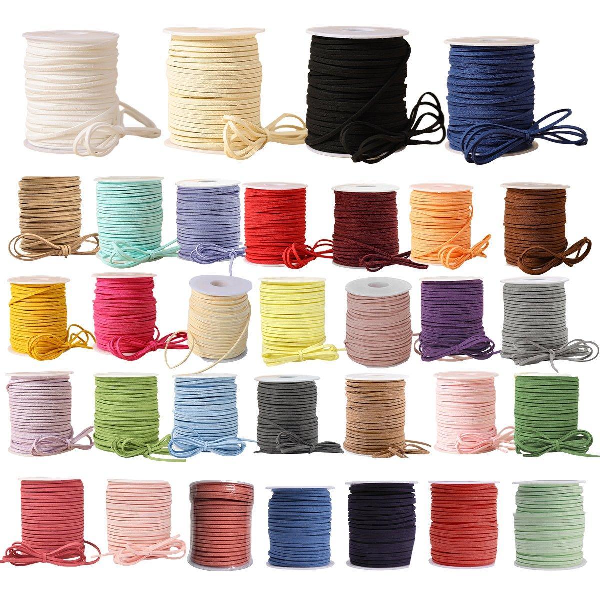 Suede Leather Rope for DIY Braiding and Gift Wrap, 3mm x 50 Yards - Dusty Pink - view 3