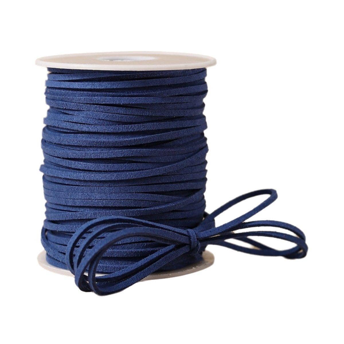 Suede Leather Rope for DIY Braiding and Gift Wrap, 3mm x 50 Yards - Royal Blue