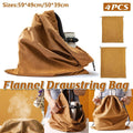 Suede-Look Dust Bags Set of 4, Drawstring Handbag Storage Bags for Protection