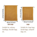 Suede-Look Dust Bags Set of 4, Drawstring Handbag Storage Bags for Protection - view 3
