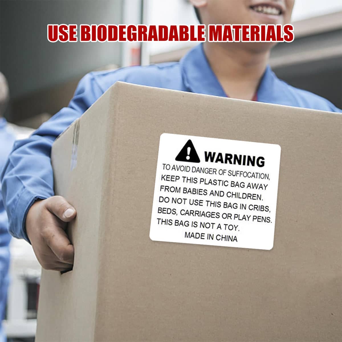 Suffocation Warning Labels, Roll of 500 - 10 x 8 cm - view 5
