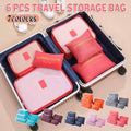 Suitcase Storage Bags Luggage Organiser, Pack of 6 - Orange - view 2