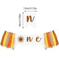 Sun Themed Fabric First Birthday High Chair Banner with One Lettering - view 3