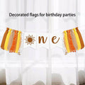 Sun Themed Fabric First Birthday High Chair Banner with One Lettering - view 4