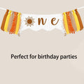 Sun Themed Fabric First Birthday High Chair Banner with One Lettering - view 5