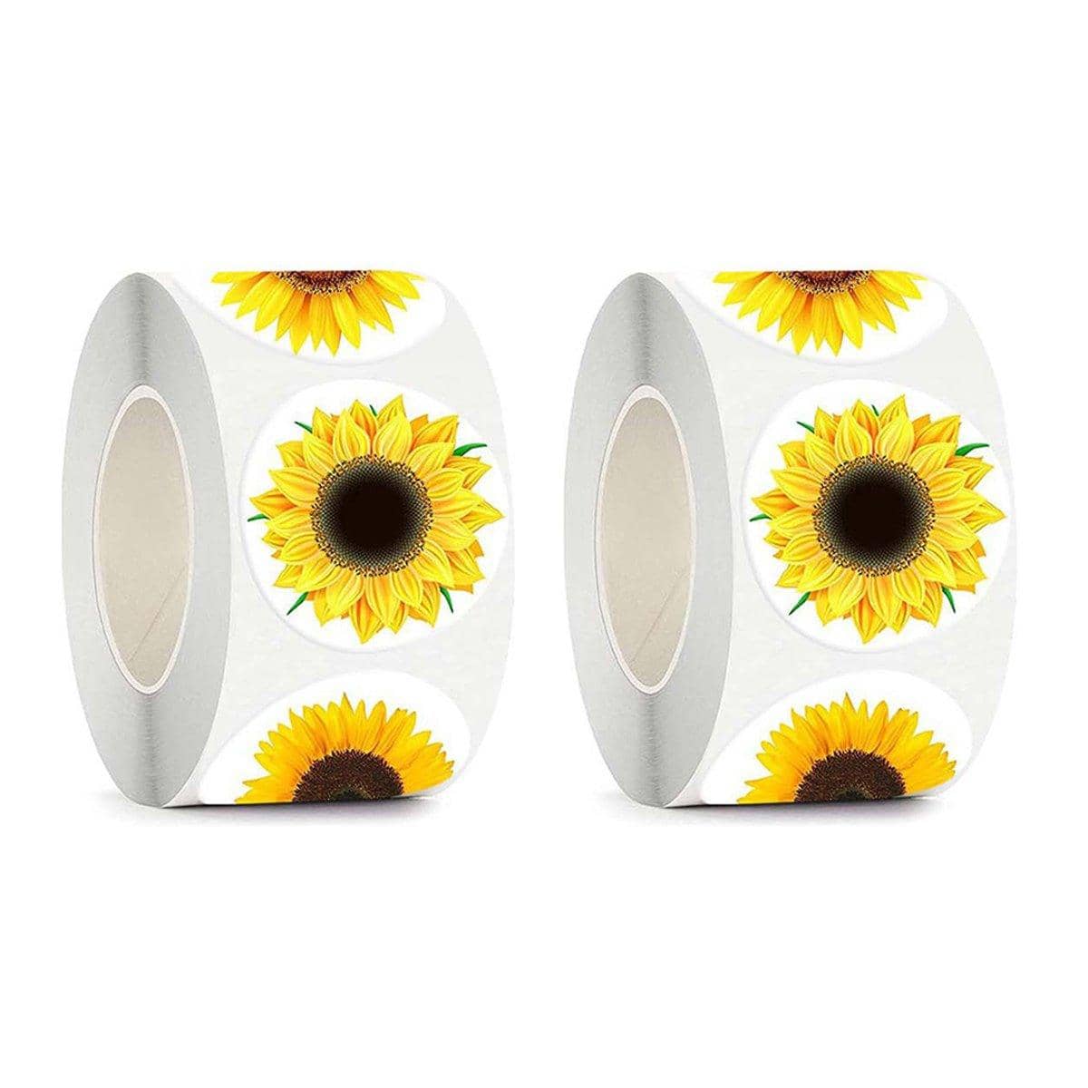 Sunflower Decorative Stickers - 2 Rolls, 1000 Pieces - view 2