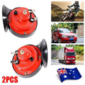 Super Loud Snail Horns for Cars, Motorcycles, Trucks and Boats - Pack of 2, 12 V