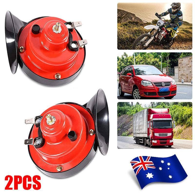 Super Loud Snail Horns for Cars, Motorcycles, Trucks and Boats - Pack of 2, 12 V