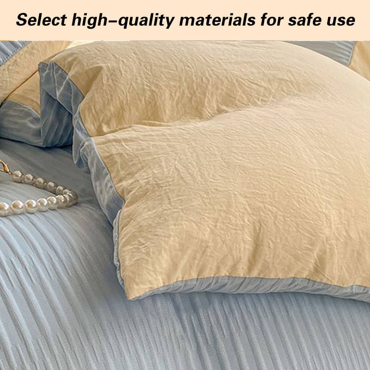 Super Soft Duvet Cover, Light Blue with Cream Reverse, 180 x 220 cm - view 4