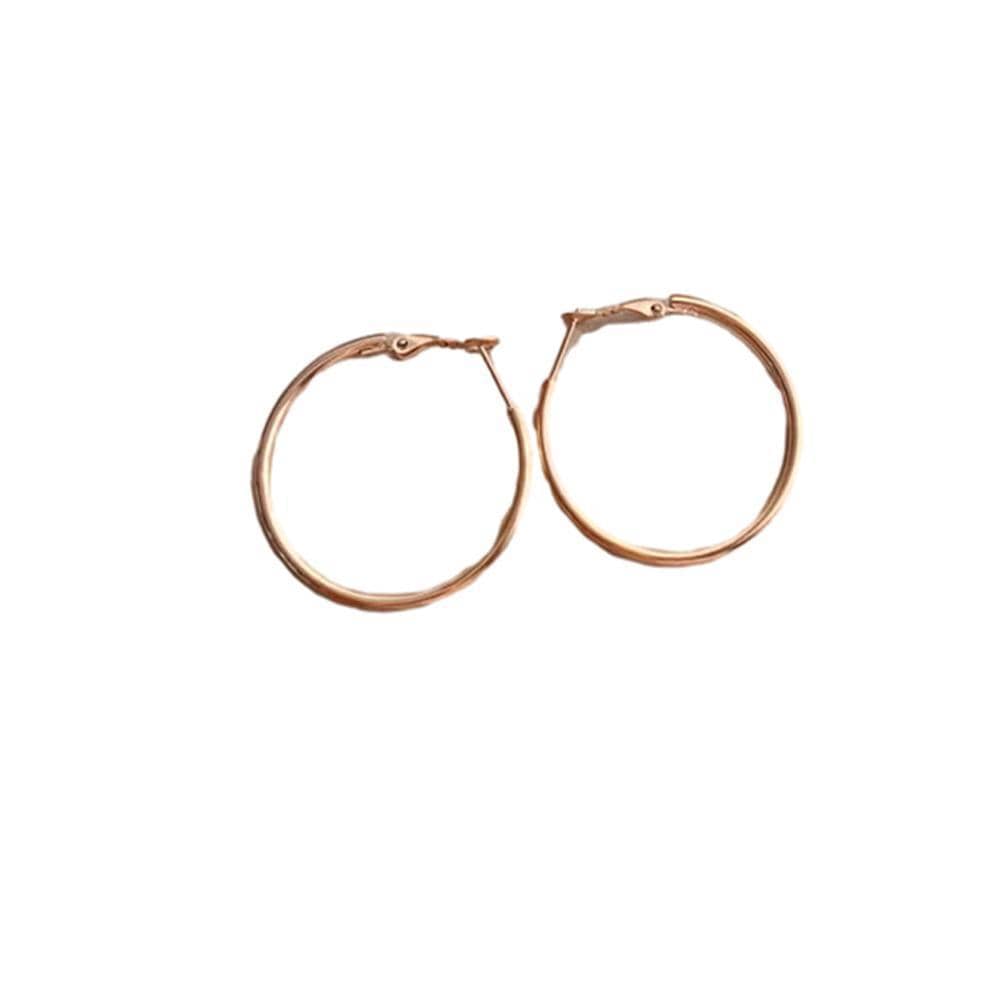 Surgical Steel Hinged Hoop Earrings, Rose Gold Pair - 5 cm