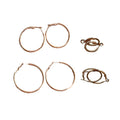 Surgical Steel Hinged Hoop Earrings, Rose Gold Pair - 5 cm - view 3