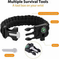 Survival Paracord Bracelet with Compass, Whistle and Fire Starter - Camouflage - view 5