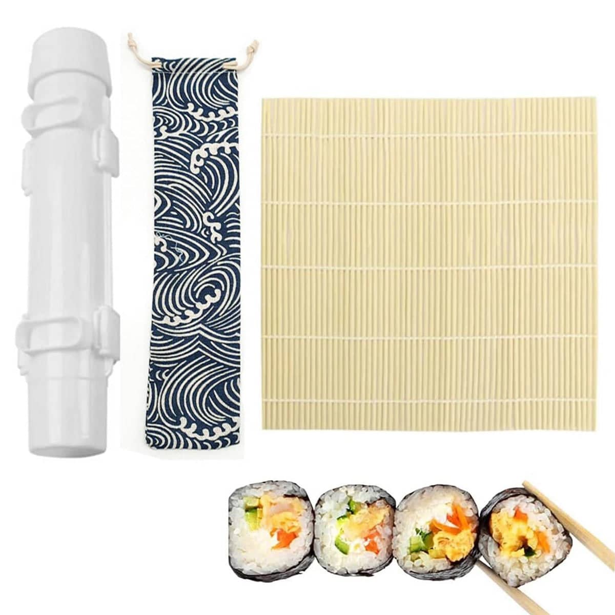 Sushi Making Kit with Sushi Bazooka, Bamboo Mat and Storage Bag - view 2