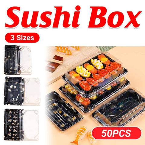 Sushi Packaging Boxes, Pack of 50 - 16 x 9.5 x 5 cm - view 2