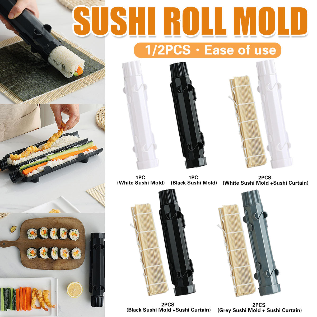 Sushi Roll Mould Food-Grade PP Non-Stick - Black Maker - view 2
