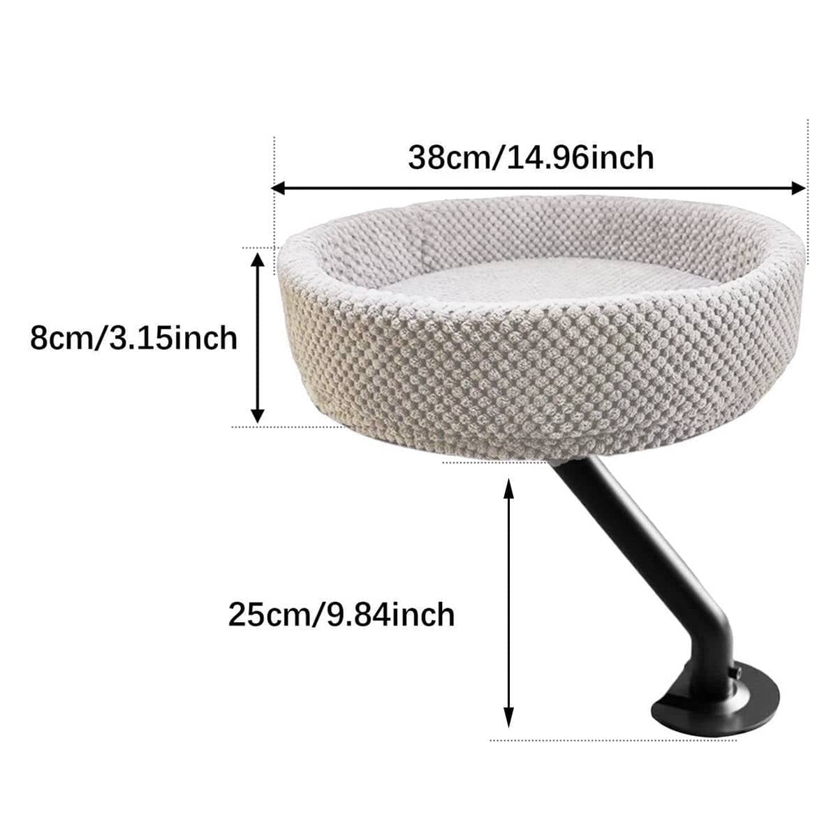Suspended Desktop Cat Bed Clamp on Hammock for Office Desk and Window - view 3