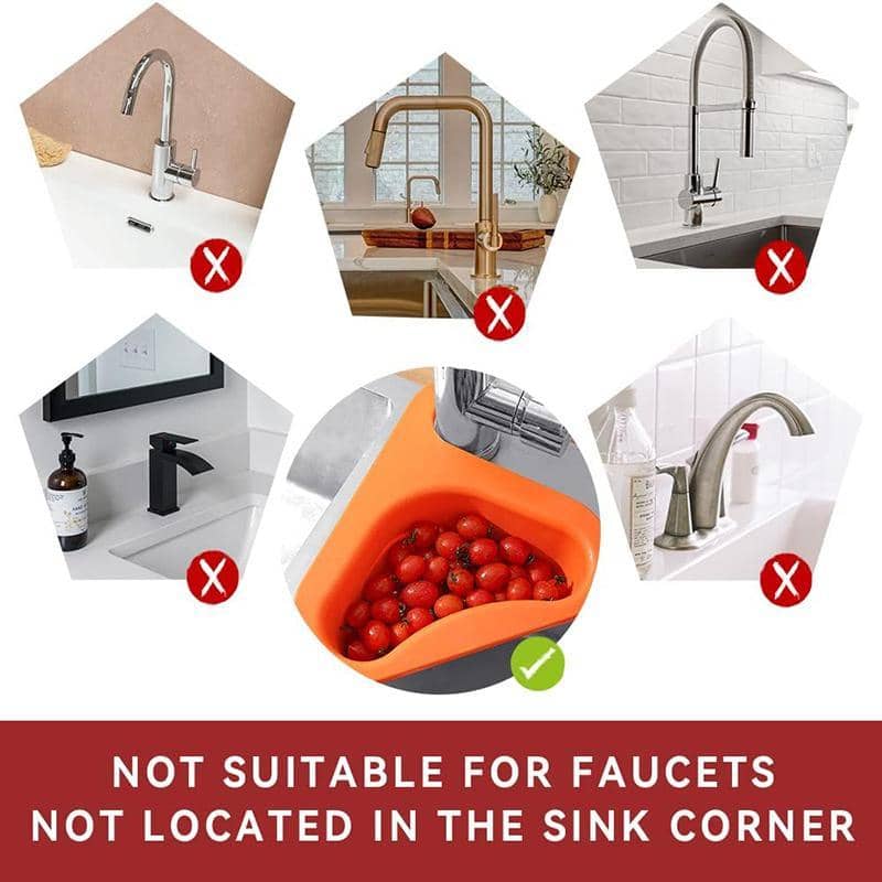 Swan Drain Basket Punch Free Kitchen Sink Strainer Holder - Green - view 4