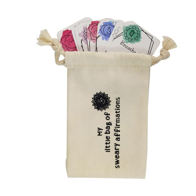 Sweary Funny Affirmation Cards with Drawstring Bag, Set of 16 - view 4