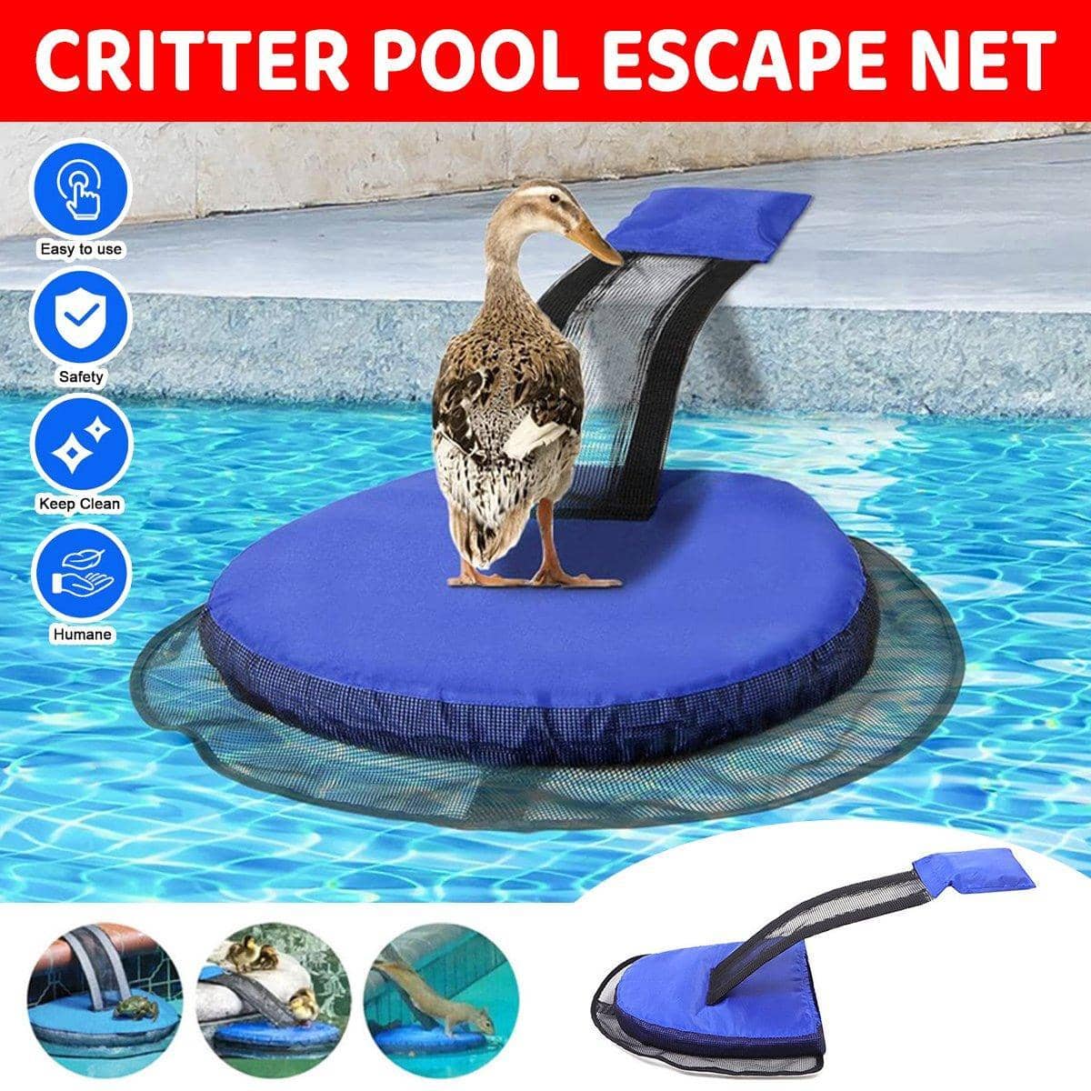 Swimming Pool Critter Saver Animal Escape Ramp, Blue, High Visibility