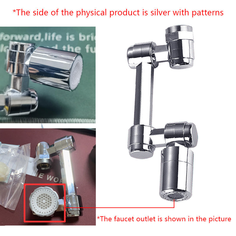 Swivel Tap Extender, 1080 Degree Rotating Robotic Arm - Silver - view 5