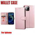 Rose Gold Faux Leather Wallet Flip Case with Card Slot - iPhone 13 Mini - view 2