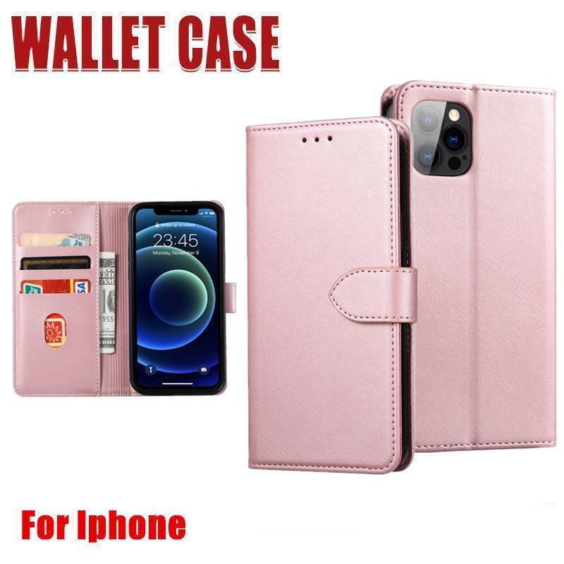 Synthetic Leather Flip Wallet Phone Case with Card Slot for iPhone 14 Plus - view 2
