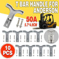 T-Bar Handle for Anderson Style 50 Amp Plug Connectors, Grey, Pack of 10