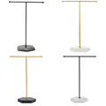 T-Shape Jewellery Display Stand for Earrings and Necklaces - White Base and Gold Frame - view 3