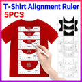 T-Shirt Alignment Ruler Set of 5 for Heat Press DIY Shirt Printing - White - view 2